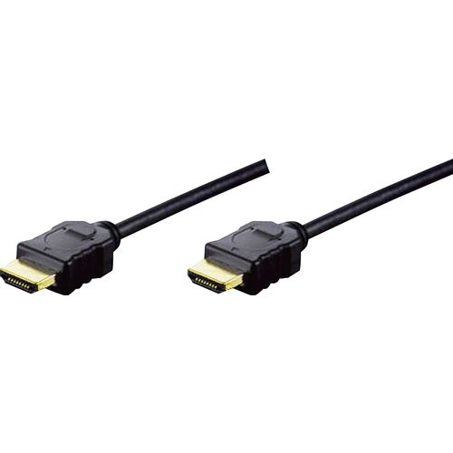 Digitus HDMI priključni kabel HDMI A utikač, HDMI A utikač 5.00 m crna AK-330114-050-S pozlaćeni kontakti, Ultra HD (4K) HDMI HDMI kabel slika 2