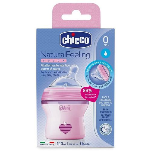 Chicco bočica natural feeling 150 ml pink slika 3