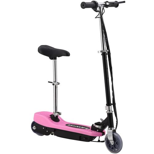 Električni skuter sa sjedalom 120 W ružičasti slika 4