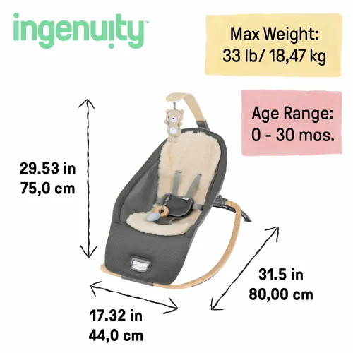 Kids II Ingenuity Ležaljka Every Season™ - Wesley 16855 0-9M (Max 9Kg) slika 7