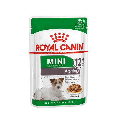 ROYAL CANIN SHN Mini ageing 12+ vrećica za psa, potpuna hrana za starije pse malih pasmina (od 1 do 10 kg) , stariji od 12 godina, 12x85 g slika 1