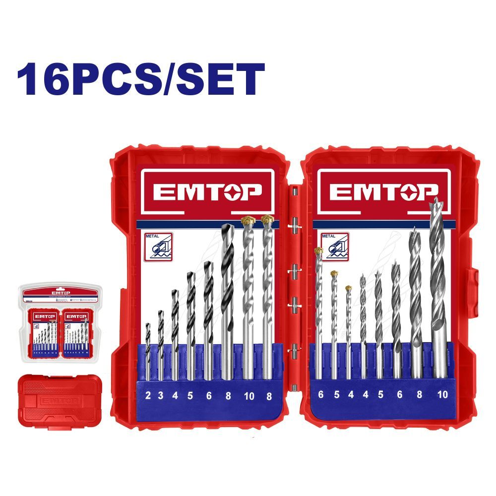 Set 16 burgija Emtop ECDB01601 slika 1