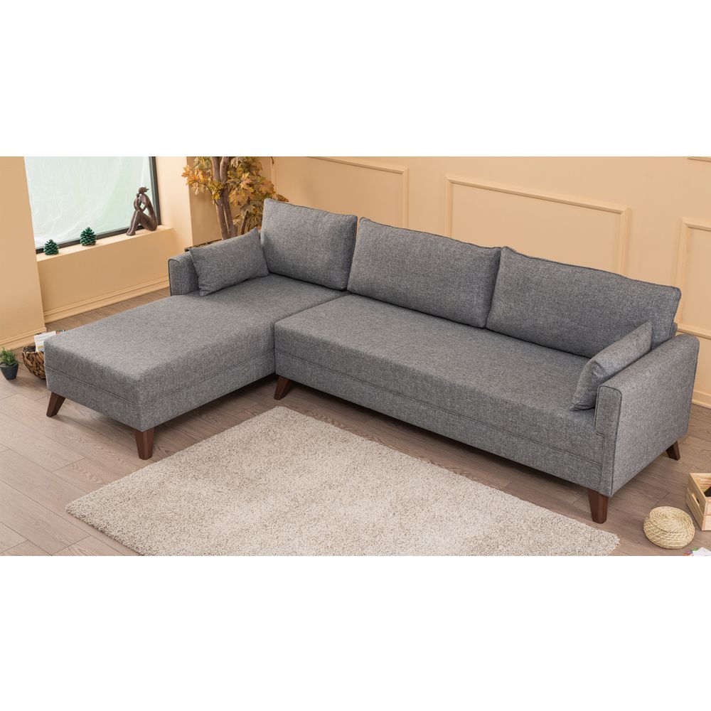 Bella - ugaona sofa, lijevi ugao - siva slika 2