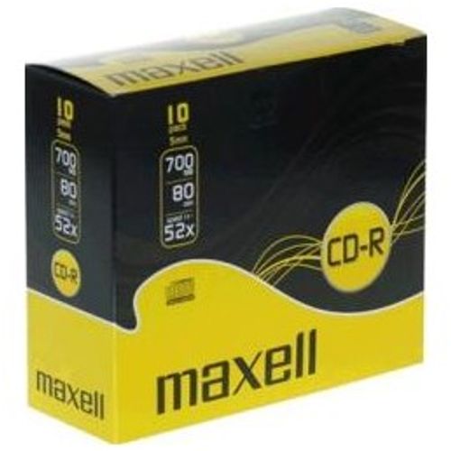 Maxell CD-R 52x, 700MB, 10 slim kom u kutiji slika 2