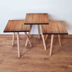 Nesting Table Set (3 komada) - Boja: Braon