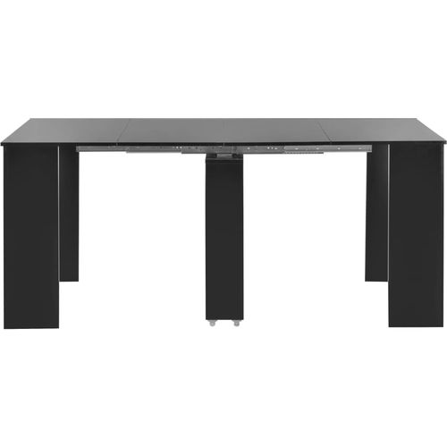 Produživi blagovaonski stol visoki sjaj crni 175 x 90 x 75 cm slika 10