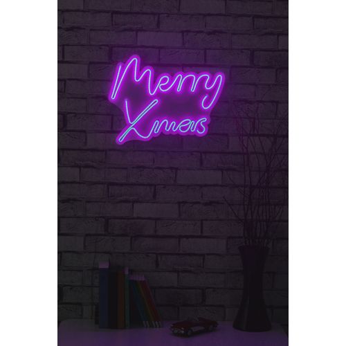 Wallity Ukrasna plastična LED rasvjeta, Merry Christmas - Pink slika 3