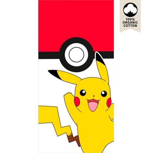 Pokemon Pikachu Pokeball Ručnik za Plažu - 140x70cm, 100% Pamuk slika 2