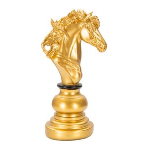 Mauro Ferretti Dekoracija GOLD AND BLACK HORSE cm 14X11X27