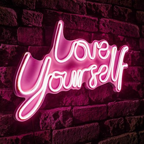 Wallity Zidna LED dekoracija, Love Yourself - Pink slika 2