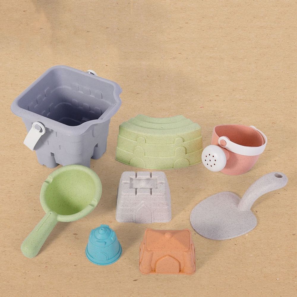 Woopie green set toranj s kantom za pijesak 8 kom. biorazgradiv organski materijal slika 5