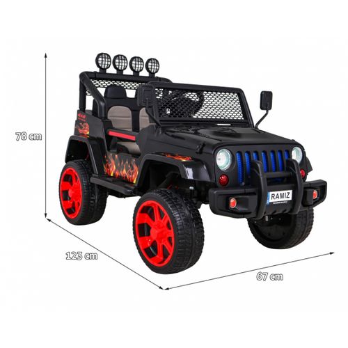 Auto na akumulator  NEW Raptor DRIFTER 4 x 4 - crni/plamen slika 2