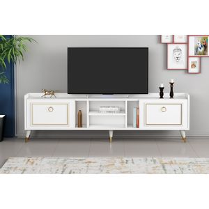 Rudy v2 - White, Gold White
Gold TV Stand