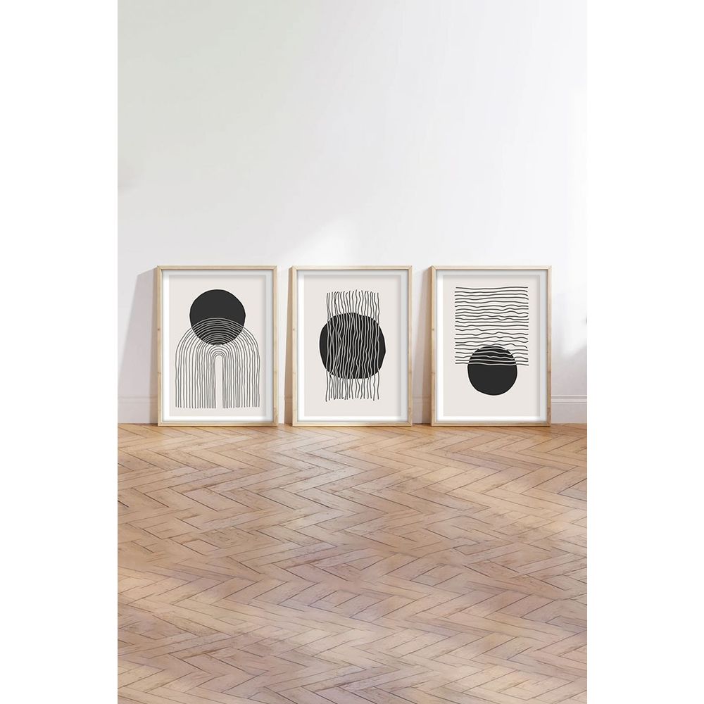 Huhu213 - Dekorativno Slikarstvo u Okviru od MDF-a 50 x 70 (Set od 3 Komada) slika 5