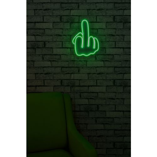 Wallity Ukrasna plastična LED rasvjeta, Middle Finger - Green slika 12