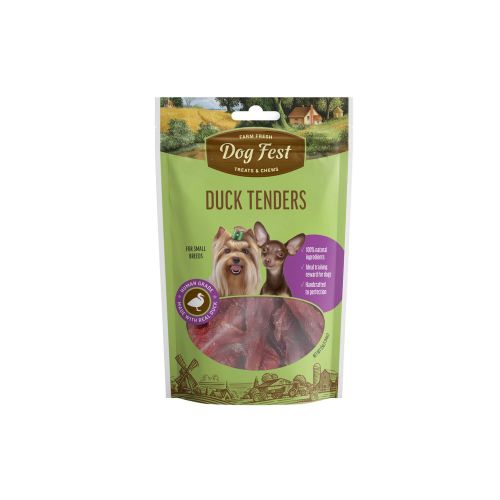 Dog Fest Duck Tenders, Small breed, poslastica za pse malih pasmina s pačetinom, 55 g slika 1