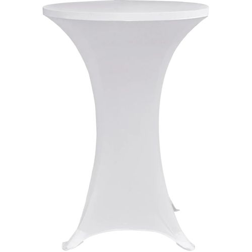 Navlaka za stol za stajanje Ø 80 cm bijela rastezljiva 4 kom slika 20