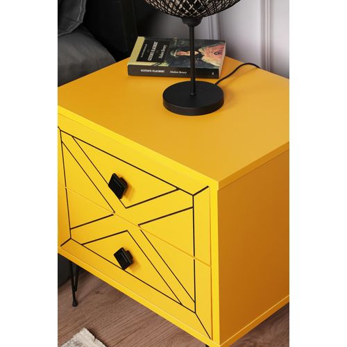 Luna - Yellow Yellow Nightstand slika 3