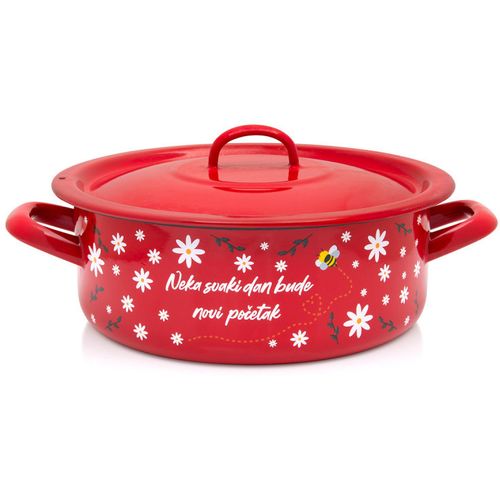 Metalac plitka posuda s poklopcem pčelica 24 cm/4,50 lit. slika 1