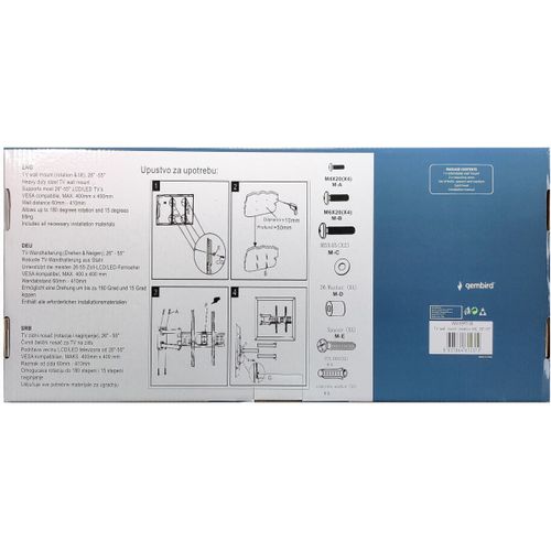 WM-55RT-08 ** Gembird rotate/tilt VESA max.40x40cm 26-55 max.45kg (799) slika 4