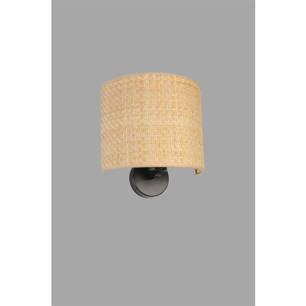 Zidna Lampa sa Rattan Abažurom u Bež Boji slika 4