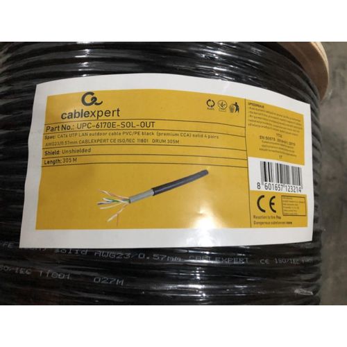 UPC-6170E-SOL-OUT Gembird, UTP cat.6 Outdoor, solid 23AWG, 0.57mm PREMIUM CCA kotur pun presek 305m slika 2