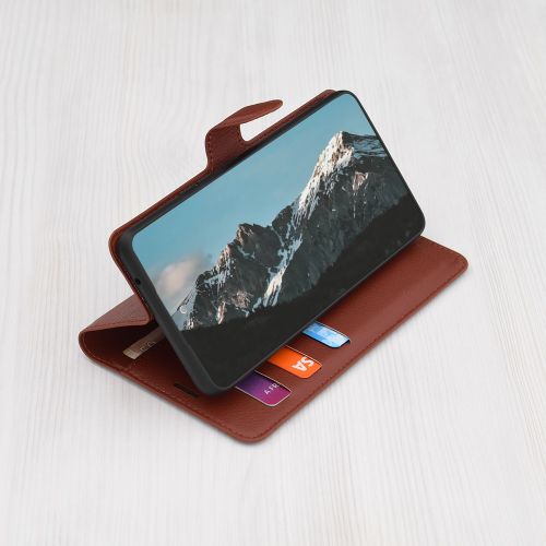 Techsuit Leather Folio preklopna maska za Motorola Edge 50 Pro – smeđa slika 2