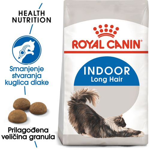 ROYAL CANIN FHN Indoor Long Hair, potpuna i uravnotežena hrana za odrasle kućne mačke duge dlake (1-7 godina), 400 g slika 6