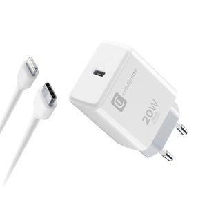 Cellularline kućni punjač Apple USB-C i kabel C to Lightning 20W