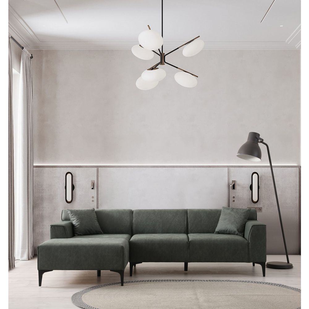 Ugaona sofa New Petra L - zelena boja slika 2