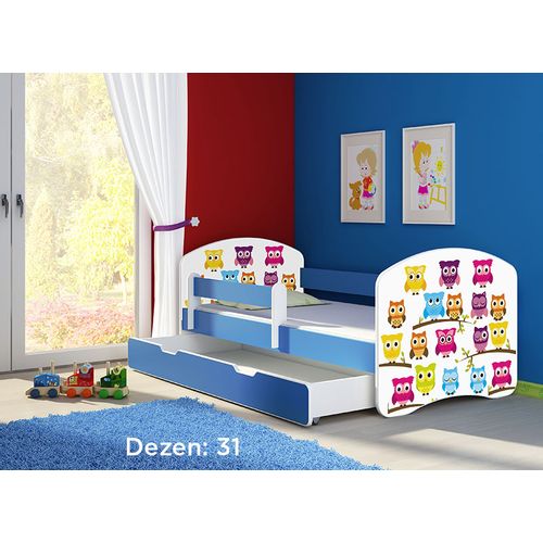 Deciji krevet ACMA II 180x80 F + dusek 6 cm BLUE31 slika 1