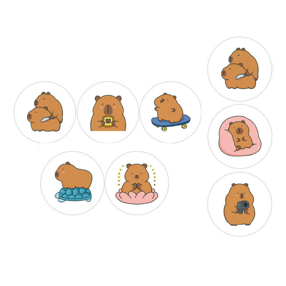Naljepnice Capybara Traka s raznim uzorcima 2,5 cm 500 komada slika 2