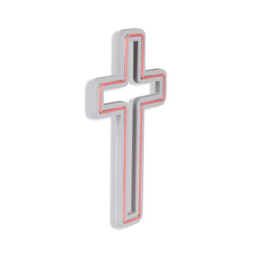 Wallity Ukrasna plastična LED rasvjeta, Cross Sign - Pink slika 6