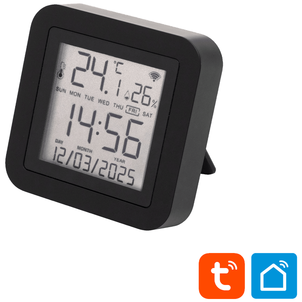 home Daljinski upravljač, mjerač temperature i vlage, sat, LCD - HSTHR slika 1