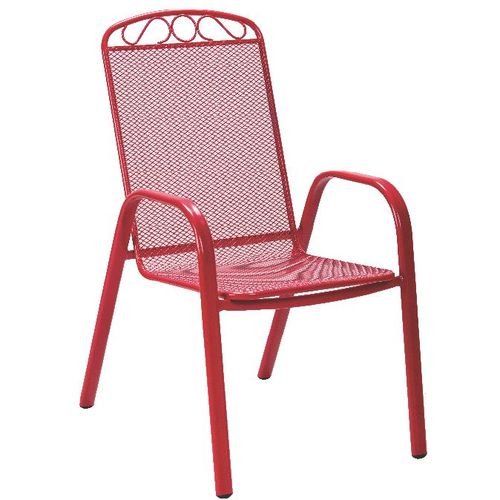 Metalna stolica Melfi - crvena slika 1