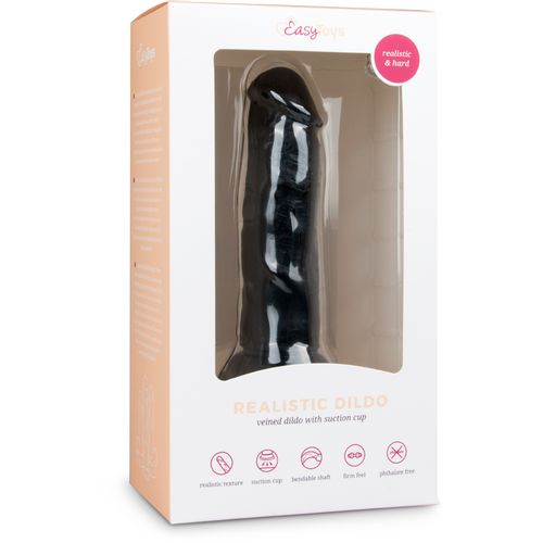 Dildo Easytoys, crni – 15,5 cm slika 3