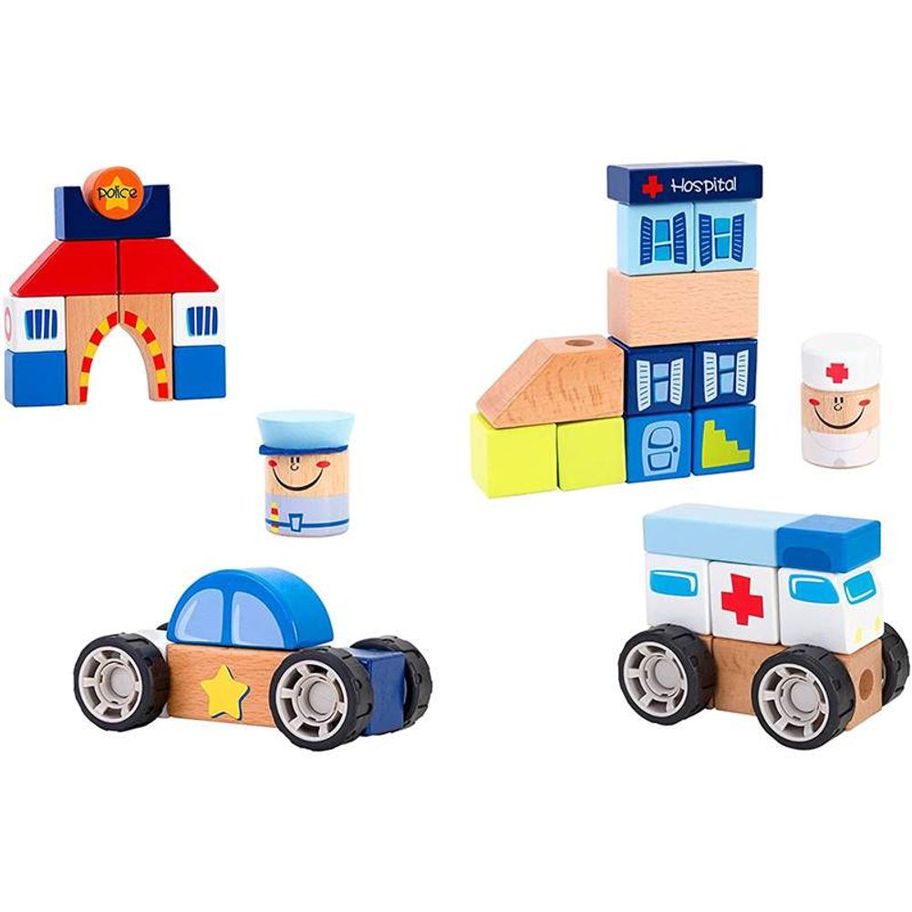 GLOBO Drvene kocke / policija slika 2