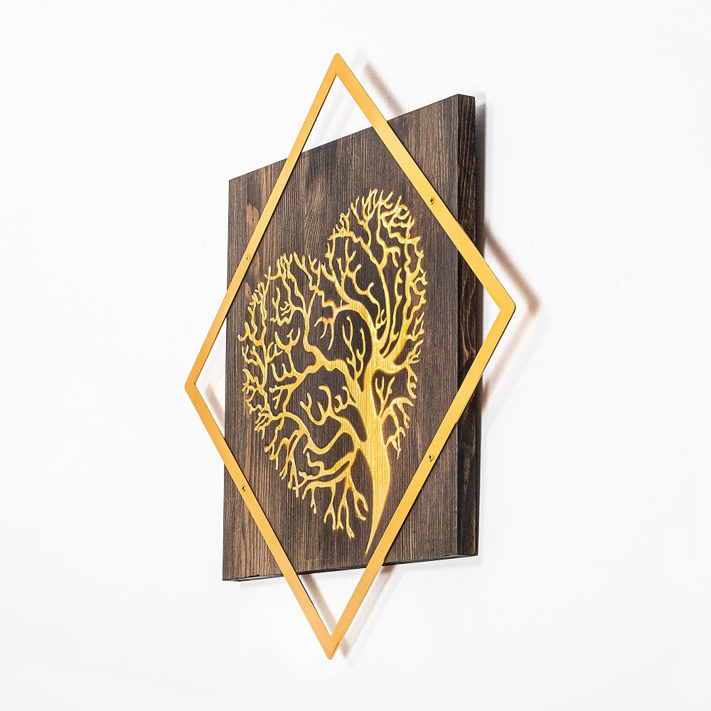 Dekorativni Zidni Ukras 'Tree v3 - Gold Walnut' slika 5
