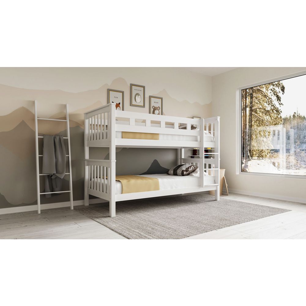 Masterwood Krevet na sprat Mario SK 90x200cm, Bijeli slika 1