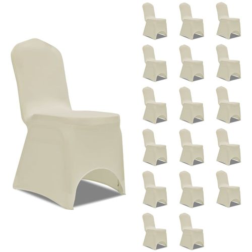 Navlake za stolice rastezljive krem 18 kom slika 1