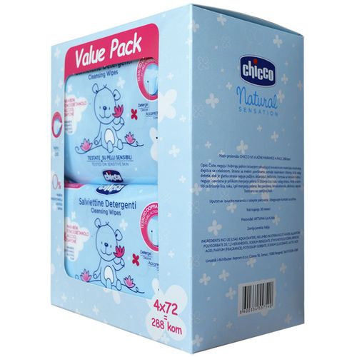 Chicco ns vlažne maramice 4-pack 288kom slika 1