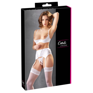 Cottelli LINGERIE Shelf Bra Set bijeli 80B/M