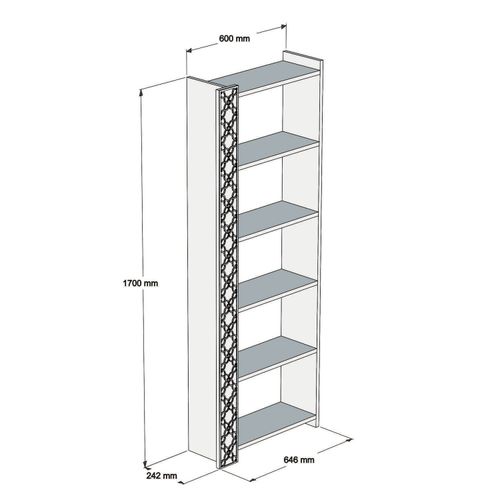 Woody Fashion Polica za knjige, City - White slika 4