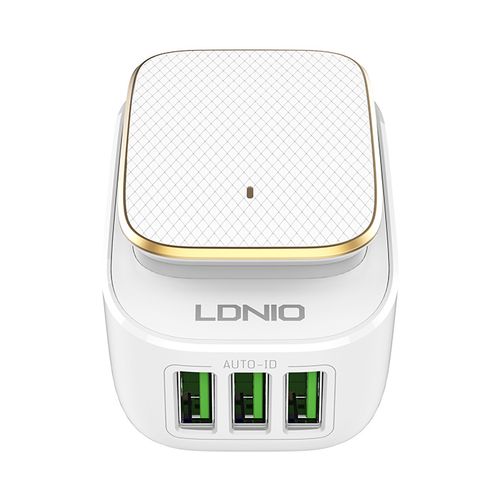 LDNIO Adapter Set A3305 220V s 3 USB Utora, Lightning Kabelom i LED Svjetlom slika 3