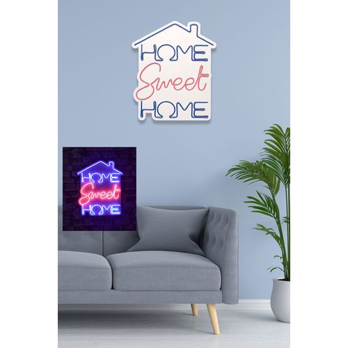 Wallity Ukrasna plastična LED rasvjeta, Home Sweet Home - Blue, Pink slika 10