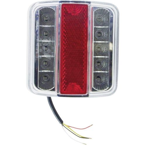 Berger &amp; Schröter stražnje svjetlo za prikolicu  žmigavac, kočiono svjetlo, stražnje svjetlo, svjetlo za registarske pločice desno 12 V crvena, srebrna prozirno staklo slika 3