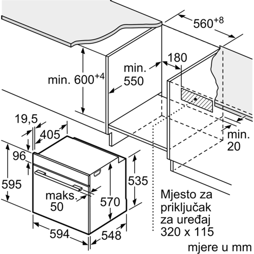 Bosch ugradbena pećnica HRA578BS6 slika 5