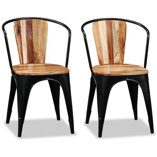 Blagovaonske stolice od masivnog bagremovog drva 2 kom slika 65