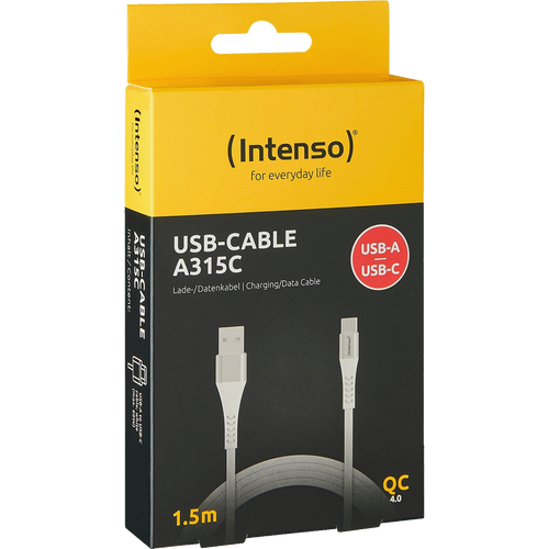 (Intenso) USB kabel za smartphone, USB-A to USB type C, 1.5 met. - USB-Cable A315C slika 1