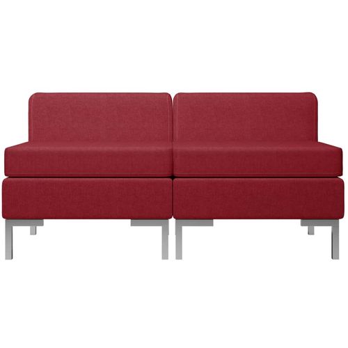 Modularne srednje sofe s jastucima 2 kom od tkanine boja vina slika 3